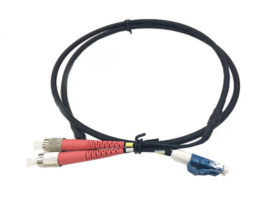 cable de fribra óptica del duplex del solo modo de 4.8m m, cordón de remiendo del LC UPC