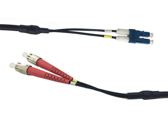 cable de fribra óptica del duplex del solo modo de 4.8m m, cordón de remiendo del LC UPC