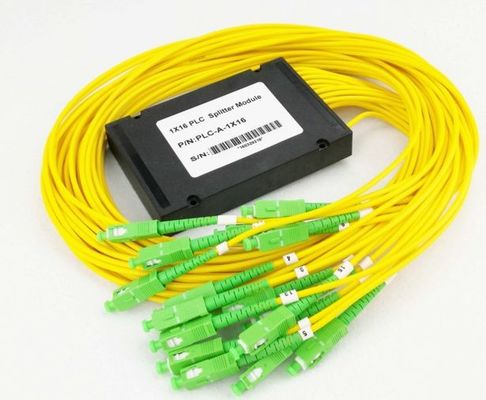 LSZH 100 * 80 * de 10m m 1 x 16 divisor del PLC de la fibra óptica del SM