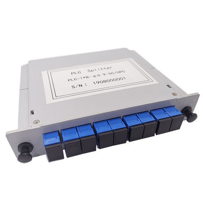 Divisor encajonado ligero del PLC de la fibra óptica 1x8 de LGX