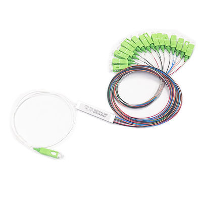 divisor de haz colorido de la fibra óptica del SC APC de 0.9m m, divisor del Plc 1x16