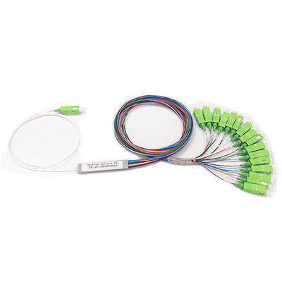 divisor de haz colorido de la fibra óptica del SC APC de 0.9m m, divisor del Plc 1x16
