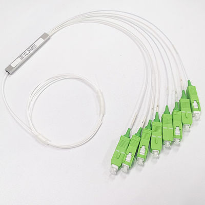 divisor apretado del PLC de la fibra óptica del conector del SC APC del cable del tubo de 0.9m m