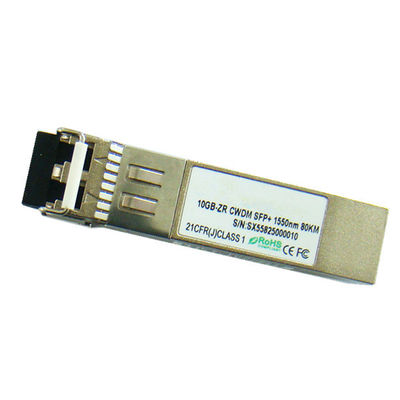 transmisor-receptor de la fibra óptica de 10G CWDM 1550nm los 80km SFP+