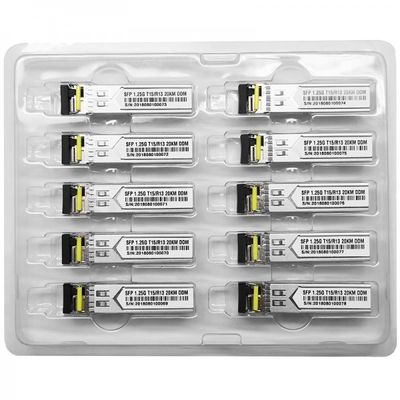 transmisor-receptor óptico bidireccional del conector los 20Km de 1.25G Lc solo
