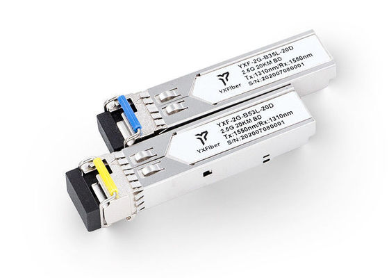 Transmisores-receptores ópticos bajos de la EMI 3.3V los 20km 2.5G SFP